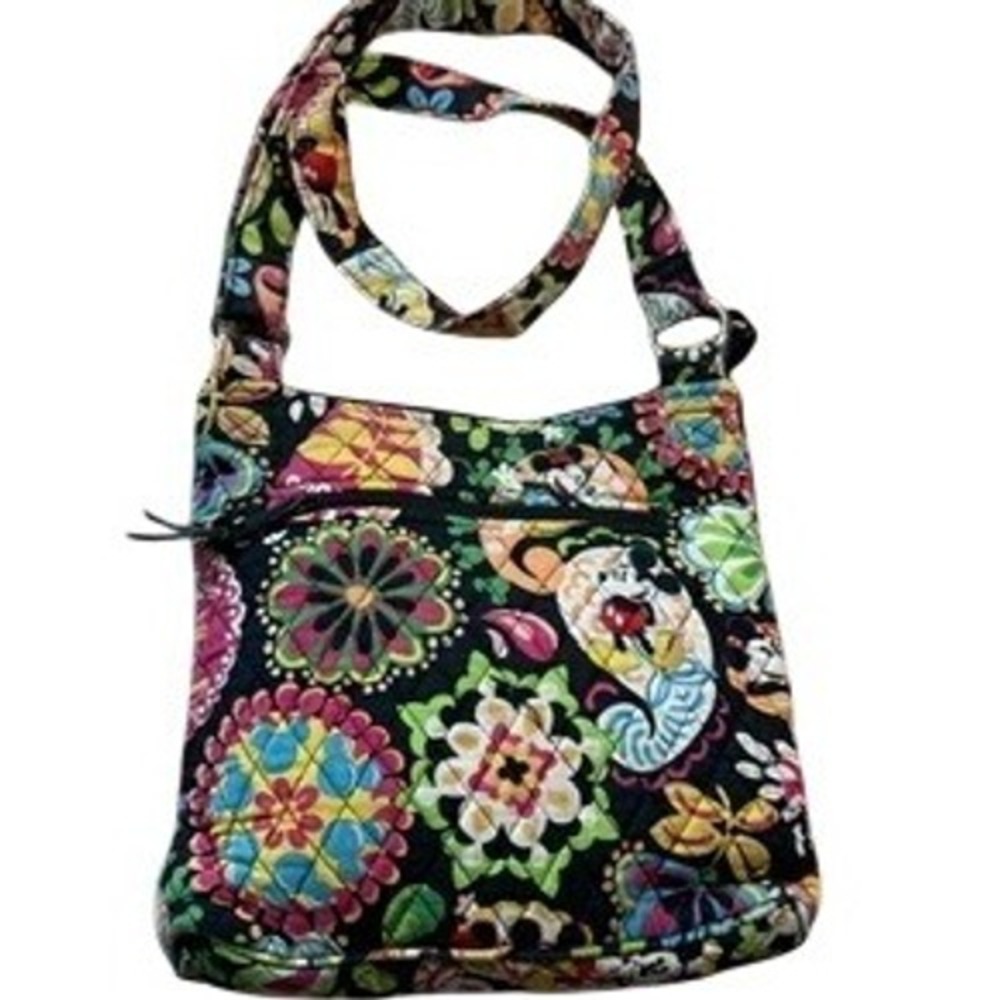 Vera Bradley Disney Mickey Mouse Paisley Celebration Quilted Hipster Crossbody